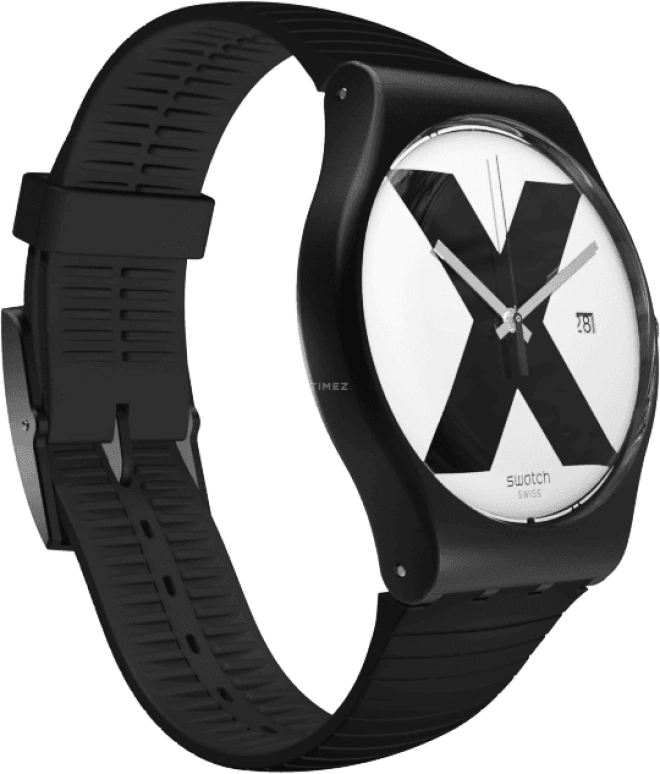 Swatch,Originals 41x47.40mm,41x47.40mm,Plastic,Black,Quartz,Sapphire,Crystal Glass,Round,SUOB402