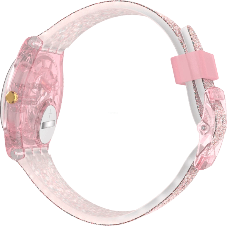 Swatch,Originals 34mm,34mm,Plastic,Pink,Sapphire,Crystal Glass,GP168