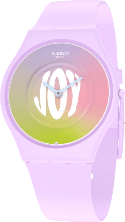 Swatch,SKIN 34mm,34mm,Ceramic,Multi-Color,Quartz,Round,Pink,SS09V101