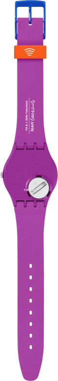 Swatch,THE SIMPSONS 34mm,34mm,Bio-sourced,Purple,Quartz,Sapphire,Tonneau,SO28Z119,SO28Z119-5300