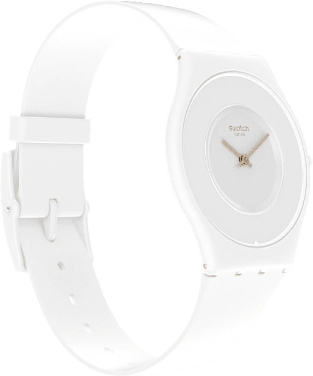Swatch,SKIN 34mm,34mm,Ceramic,White,Quartz,SS09W100