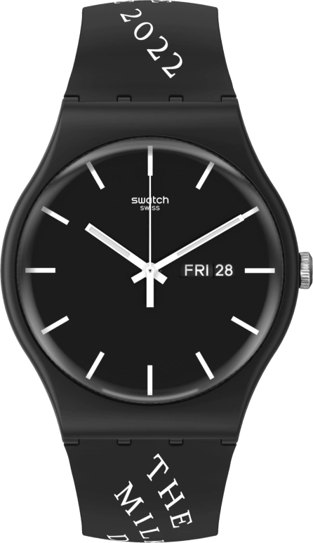 Swatch,Originals 41mm,41mm,Plastic,Black,SUOB720R
