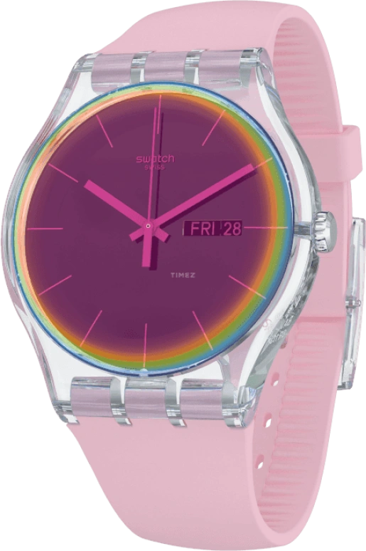 Swatch,Originals 41mm,41mm,Plastic,Pink Red,Red,SUOK710