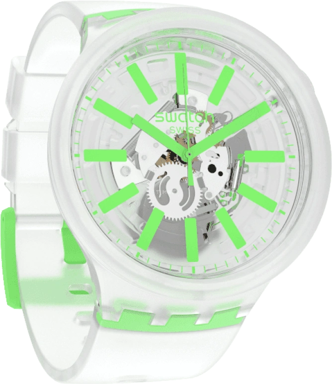 Swatch,THE BOLD 47mm,47mm,Plastic,White,SO27E104