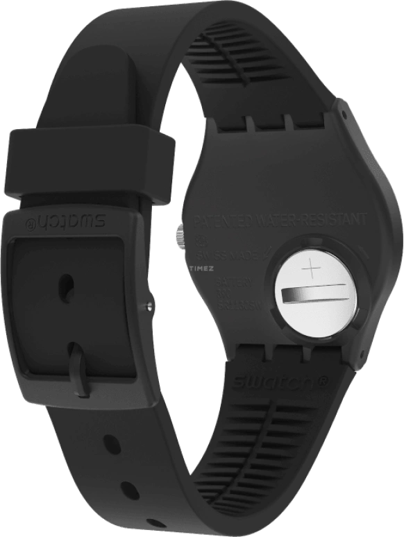 Swatch,Originals 34mm,34mm,Plastic,Black,Closed,GB330