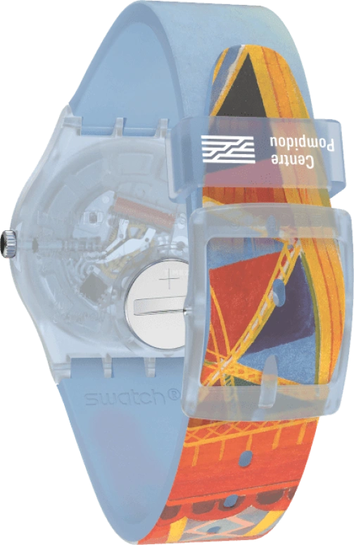 Swatch,Originals 34mm,34mm,Plastic,Blue,Quartz,Sapphire,Crystal Glass,Round,GZ357