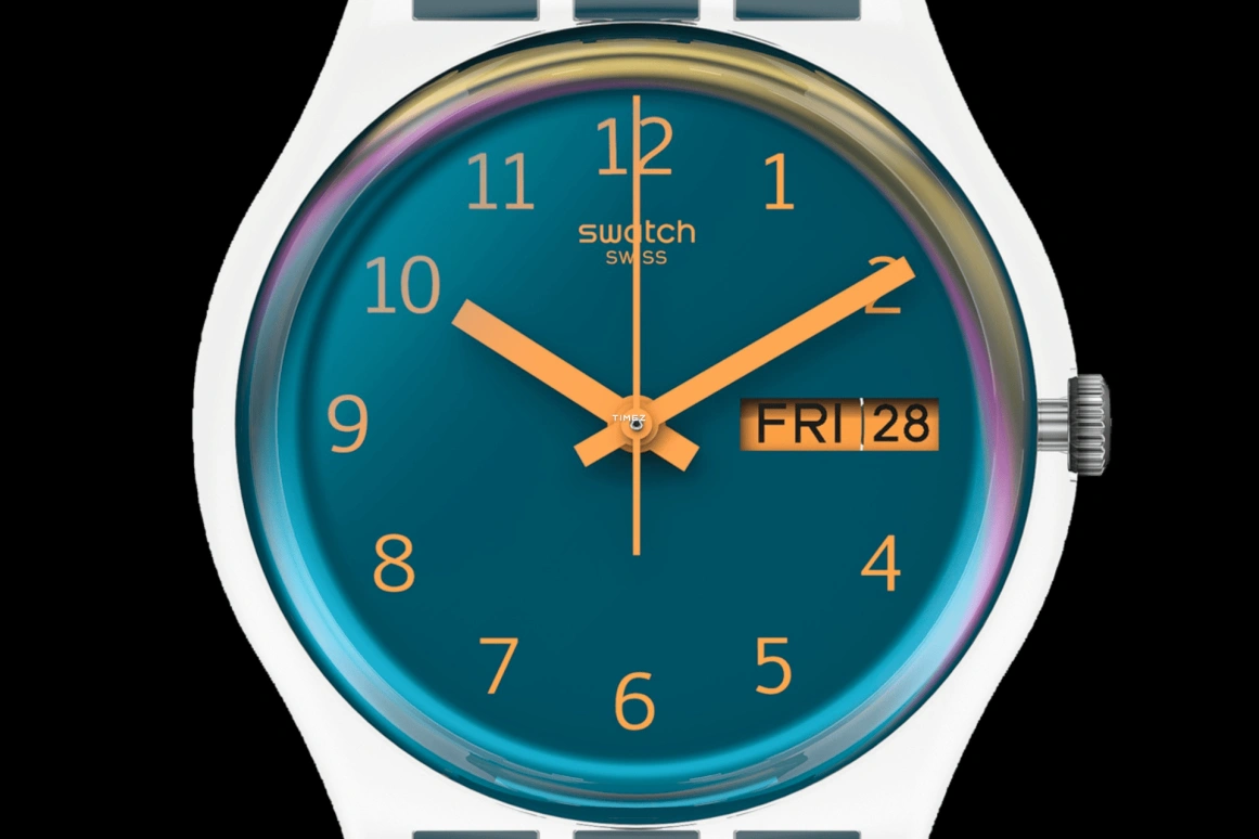 Swatch,Originals 34mm,34mm,Bio-sourced,Blue,Quartz,Date,Day,SO28K700,SO28K700-S14