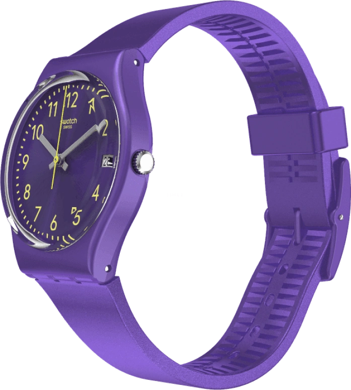 Swatch,Originals 34mm,34mm,Plastic,Purple,GV402