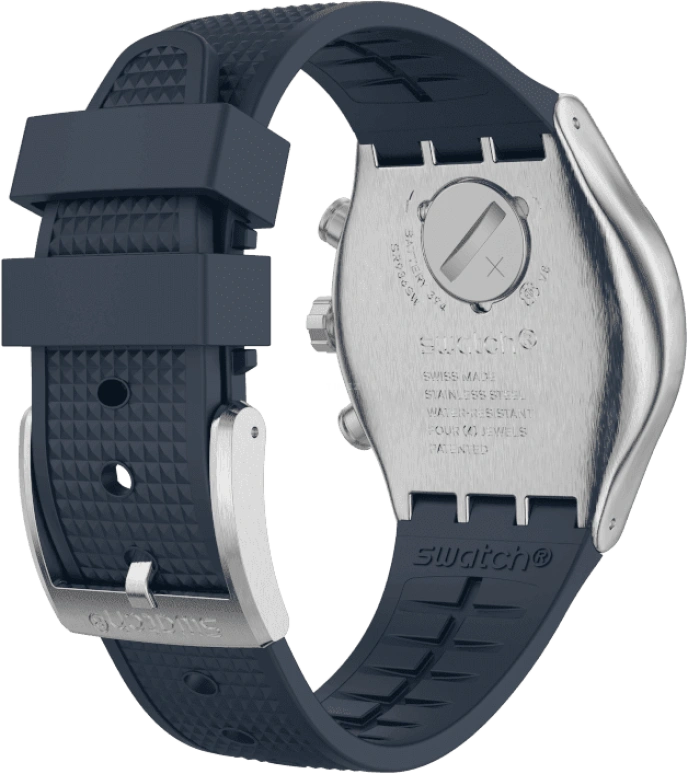 Swatch,IRONY 43mm,43mm,Stainless Steel,Blue,YVS454