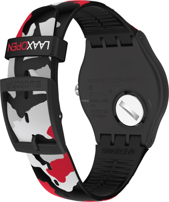 Swatch,Originals 41mm,41mm,Plastic,Black,SUOB714C