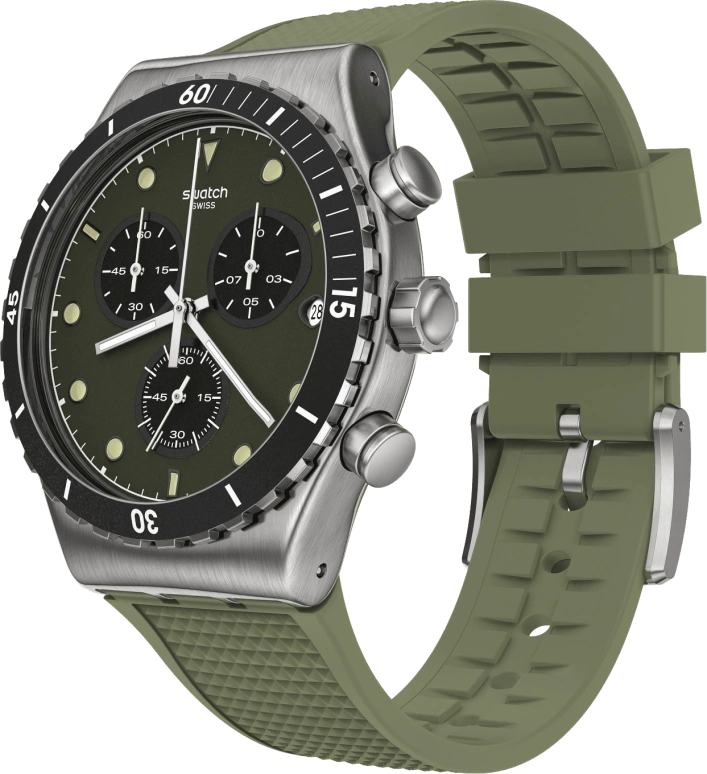 Swatch,IRONY 43mm,43mm,Stainless Steel,Green,YVS488