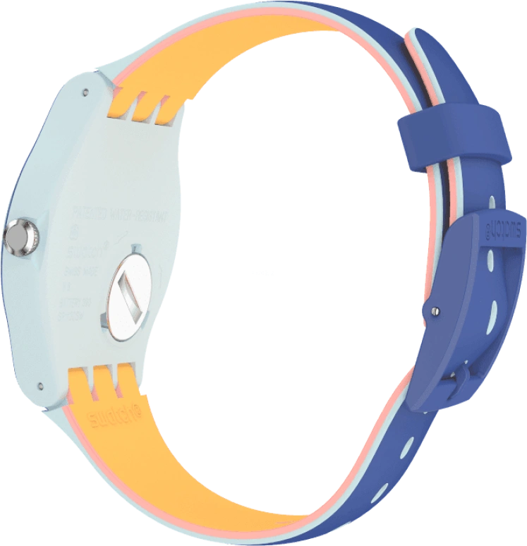 Swatch,Originals 41mm,41mm,Plastic,Blue,SUOS403