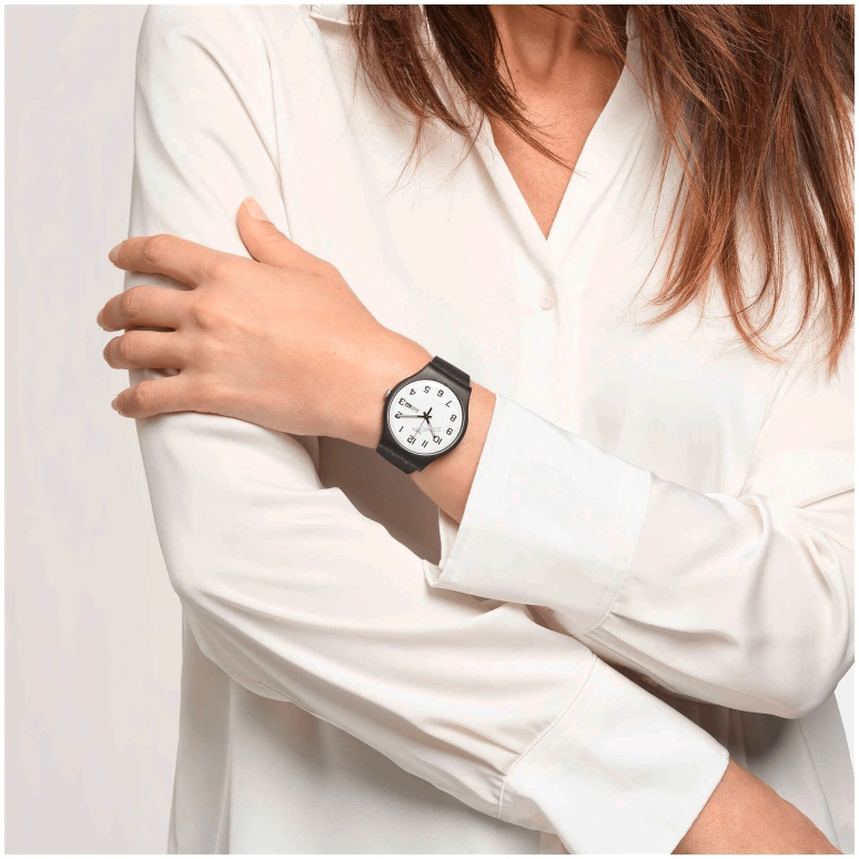 Swatch,Originals 41mm,41mm,Bio-sourced,White,Quartz,Date,Day,SO29B703