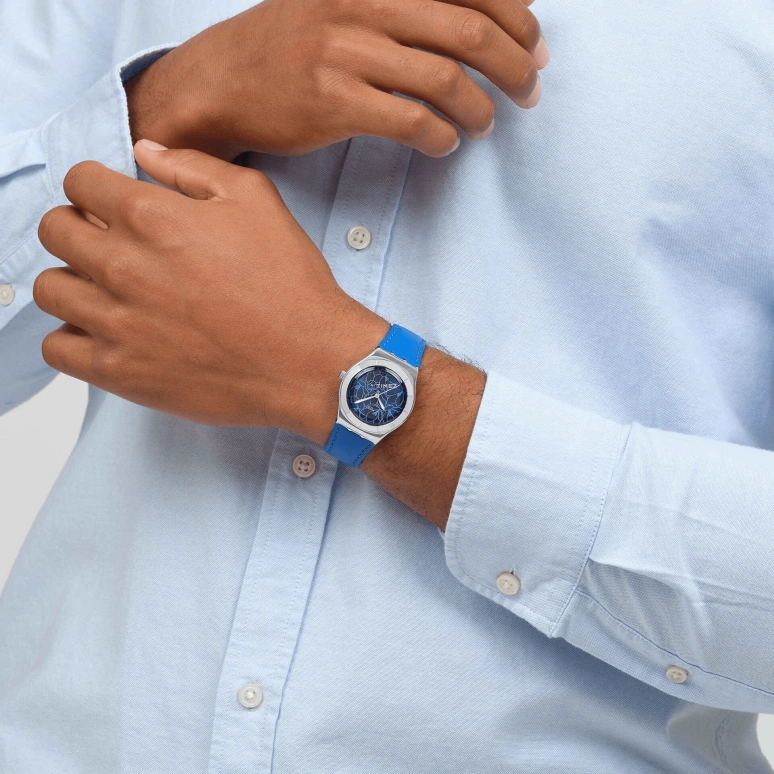 Swatch,IRONY 33mm,33mm,Stainless Steel,Blue,Quartz,Sapphire,Crystal Glass,Round,YLS235