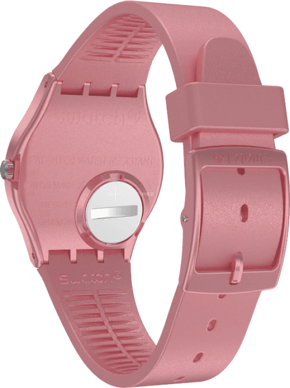 Swatch,Originals 34mm,34mm,Plastic,Pink,Sapphire,Crystal Glass,GP404
