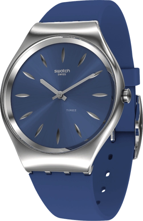 Swatch,SKIN 38mm,38mm,Blue,Sapphire,Crystal Glass,SYXS132