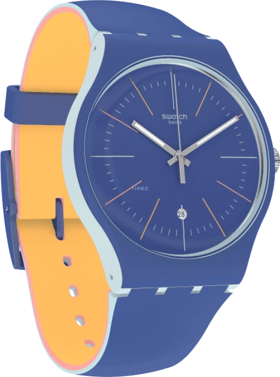 Swatch,Originals 41mm,41mm,Plastic,Blue,SUOS403