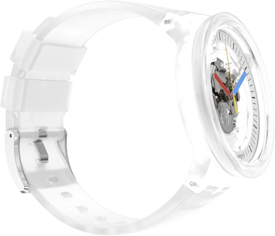 Swatch,CLEAR 47mm,47mm,Open,SB01K100