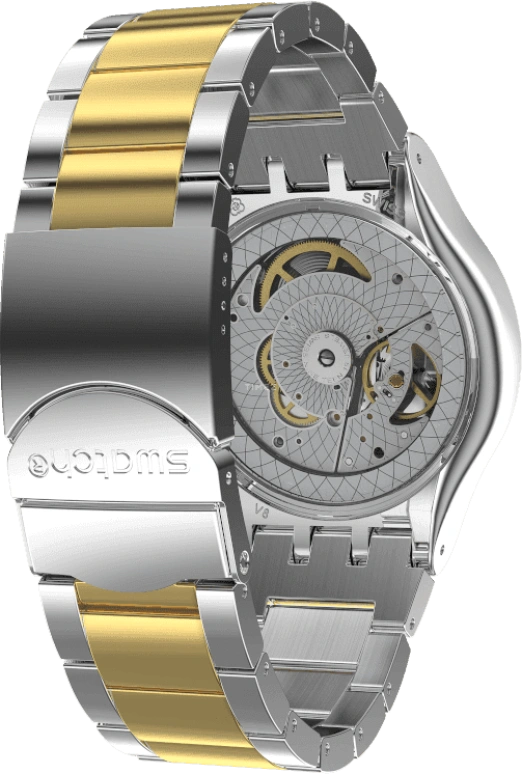 Swatch,IRONY 42mm,42mm,Gold,Open,YIS429G