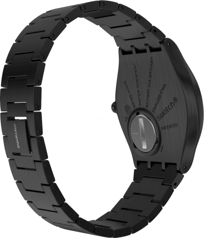 Swatch,SKIN ,Stainless Steel,Black,SS07B100G