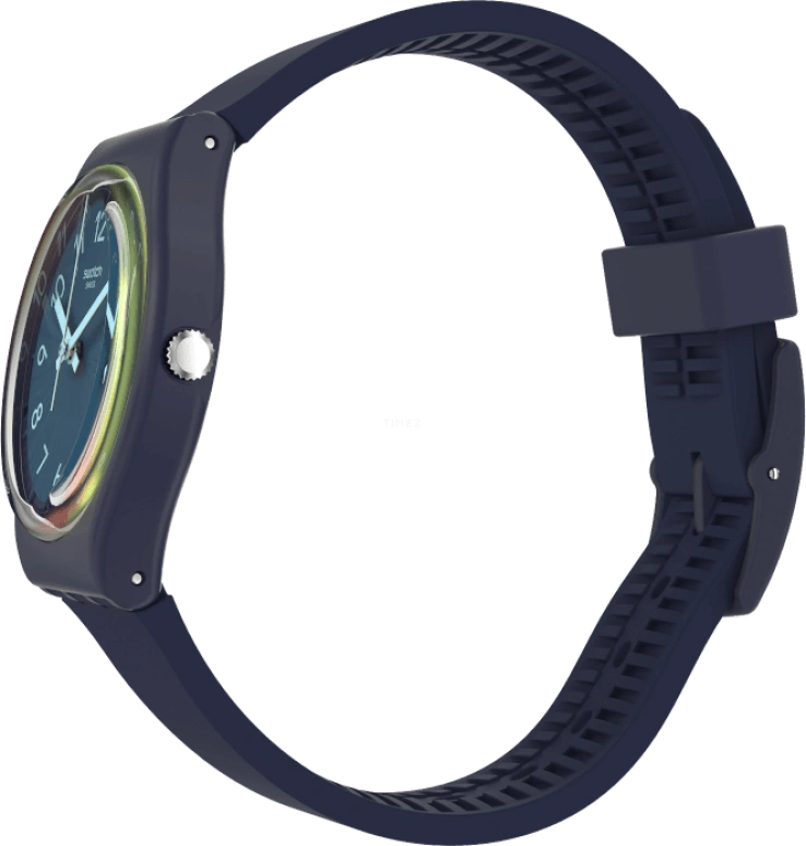 Swatch,Originals 34mm,34mm,Plastic,Blue,Closed,GN274