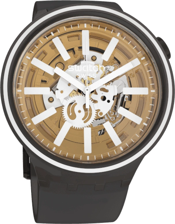 Swatch,THE BOLD 47mm,47mm,Plastic,Yellow,SO27B114