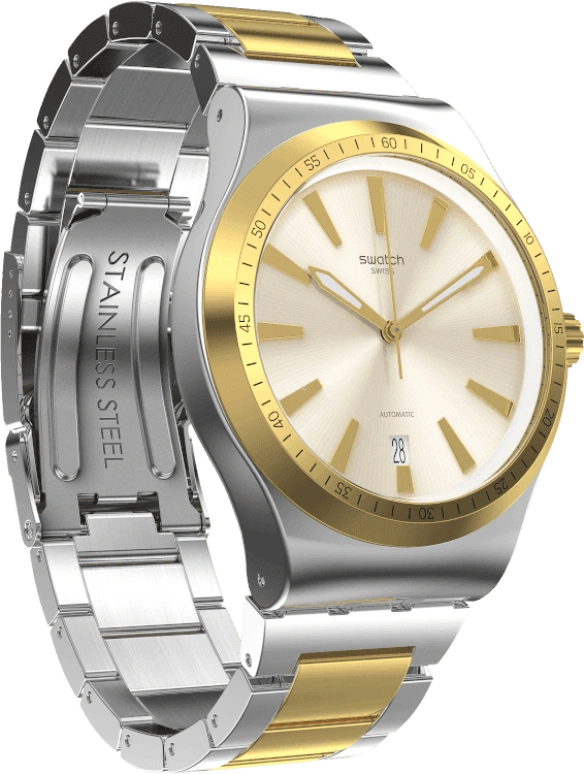 Swatch,IRONY 42mm,42mm,Gold,Open,YIS429G