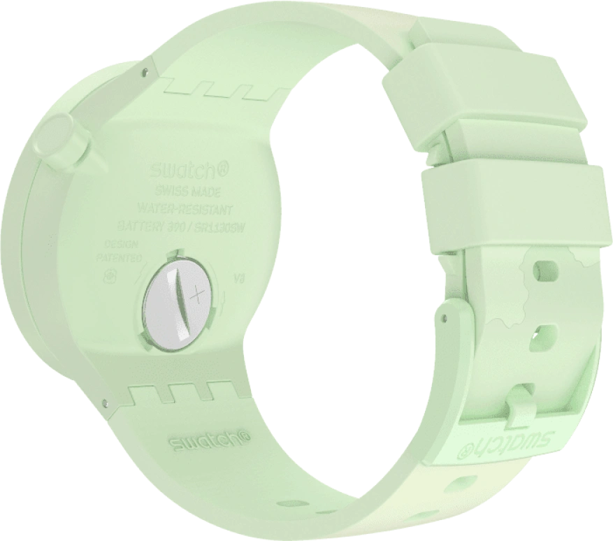 Swatch,THE BOLD 47mm,47mm,Bioceramic,Ceramic,Green,Quartz,Sapphire,Crystal Glass,Round,SB03G100
