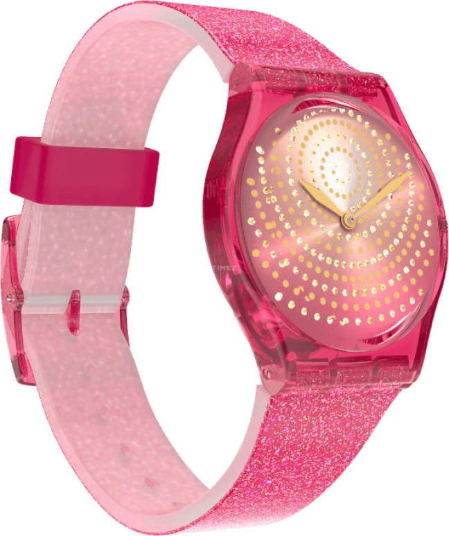 Swatch,Originals 34mm,34mm,Plastic,Pink,Sapphire,Crystal Glass,GP169