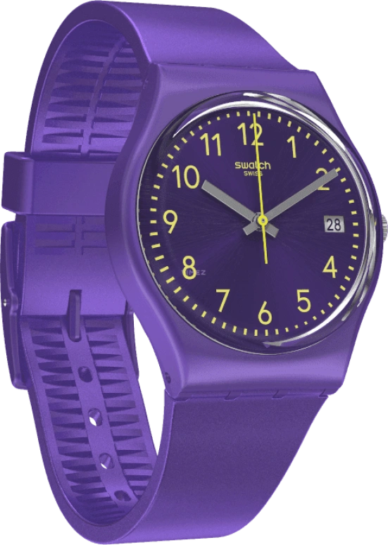 Swatch,Originals 34mm,34mm,Plastic,Purple,GV402