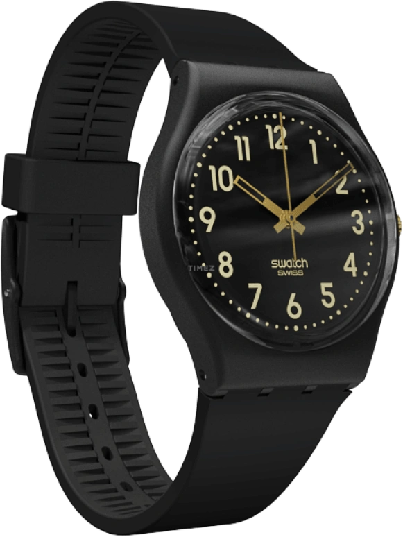 Swatch,Originals 34mm,34mm,Plastic,Black,Quartz,Round,GB274