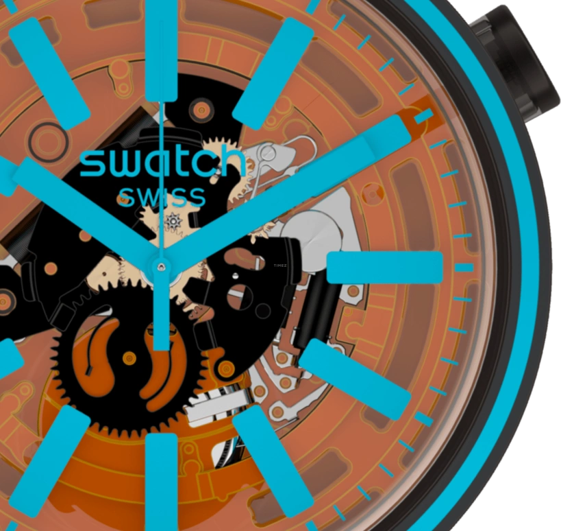 Swatch,THE BOLD 47mm,47mm,Plastic,Coffee,Brown,SO27B112