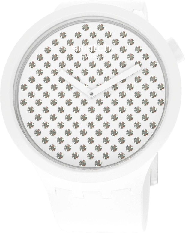 Swatch,THE BOLD 47mm,47mm,Plastic,White,SO27Z106