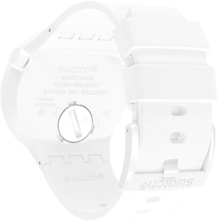 Swatch,THE BOLD 47mm,47mm,Plastic,White,SO27Z106