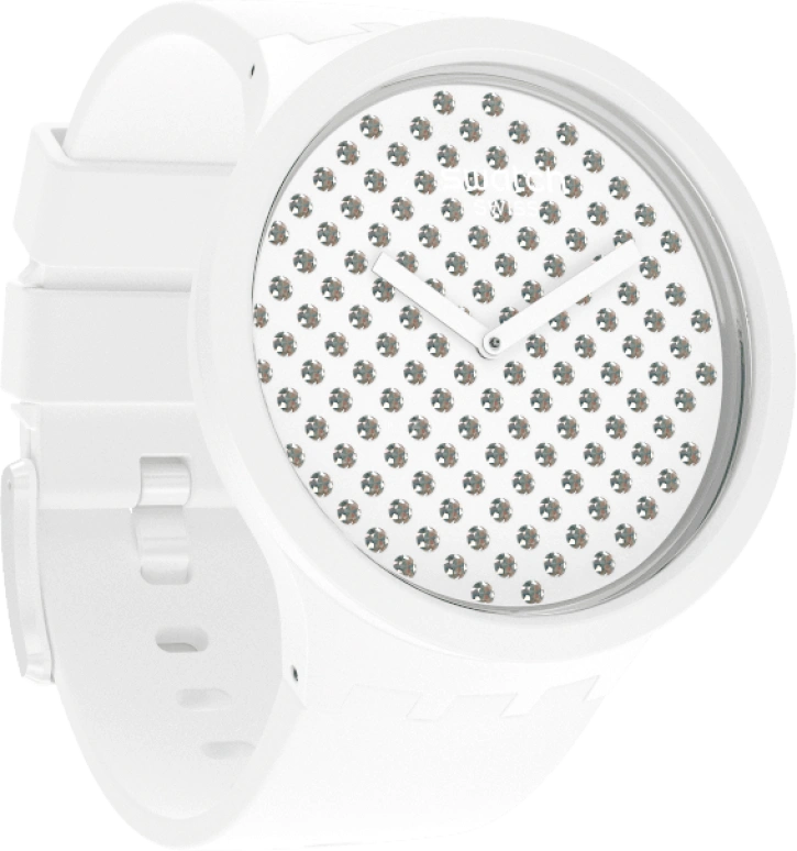 Swatch,THE BOLD 47mm,47mm,Plastic,White,SO27Z106