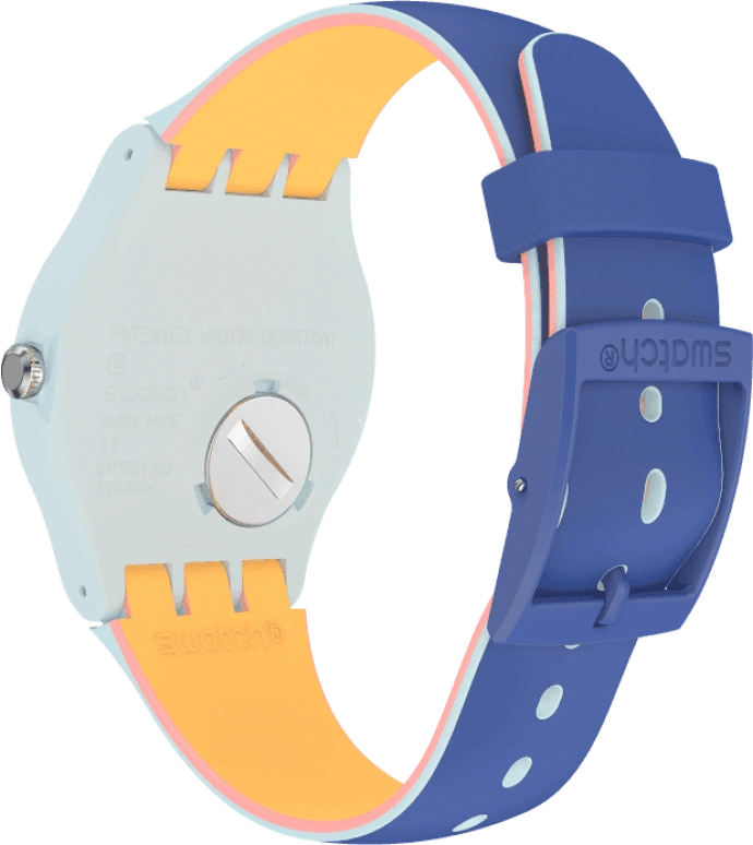 Swatch,Originals 41mm,41mm,Plastic,Blue,SUOS403
