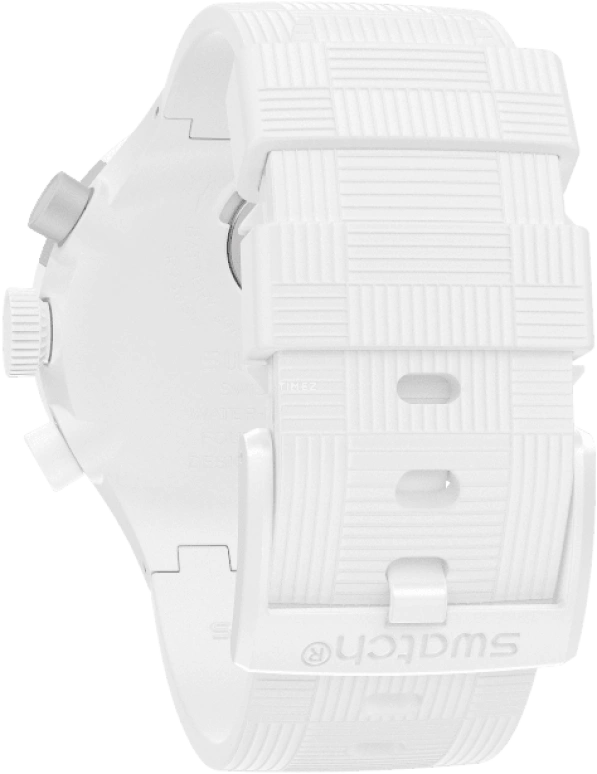 Swatch,THE BOLD 47mm,47mm,Plastic,White,Sapphire,Crystal Glass,SB02W400