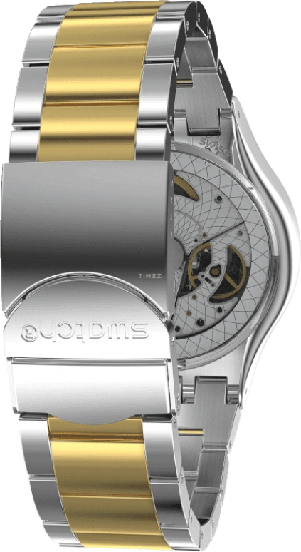 Swatch,IRONY 42mm,42mm,Gold,Open,YIS429G