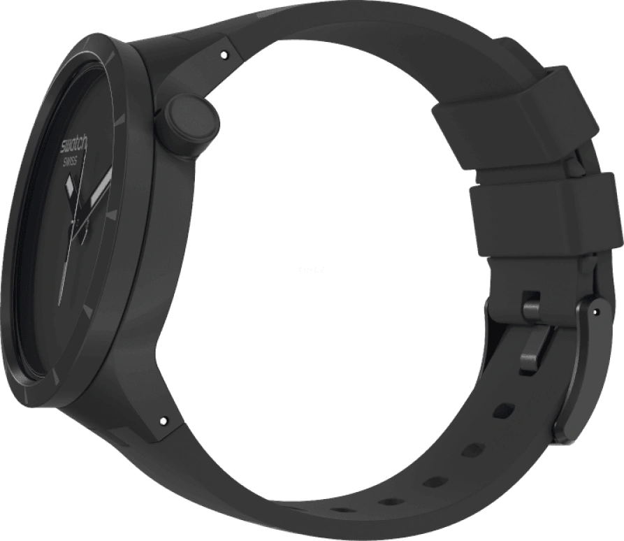 Swatch,THE BOLD 47mm,47mm,Bioceramic,Ceramic,Black,Quartz,Sapphire,Crystal Glass,Round,SB03B110