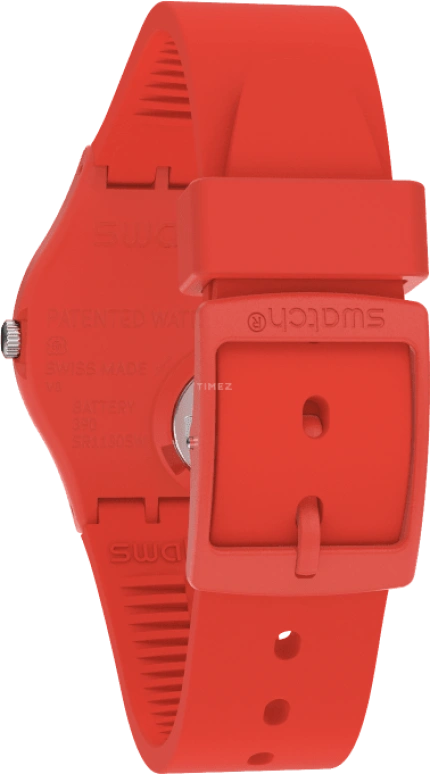 Swatch,Originals 39.20mm,39.20mm,Plastic,Red,Sapphire,Crystal Glass,Closed,GR713