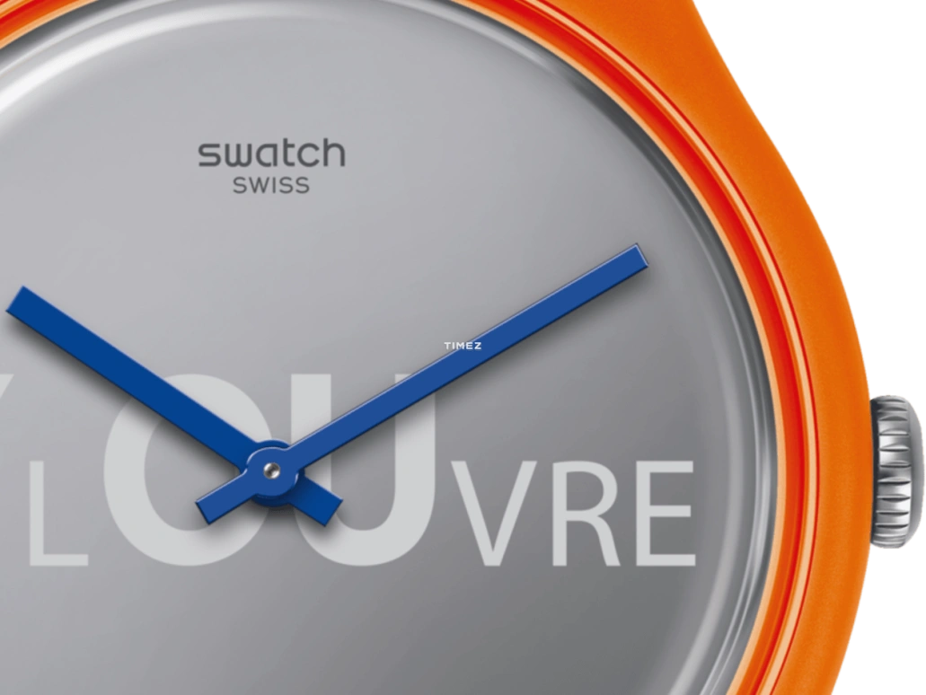 Swatch,Originals 41mm,41mm,Plastic,Grey,Quartz,Sapphire,Crystal Glass,Tonneau,SUOZ318