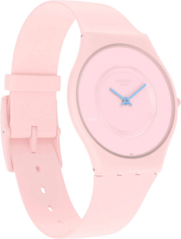Swatch,SKIN 34mm,34mm,Ceramic,Pink,Closed,SS09P100