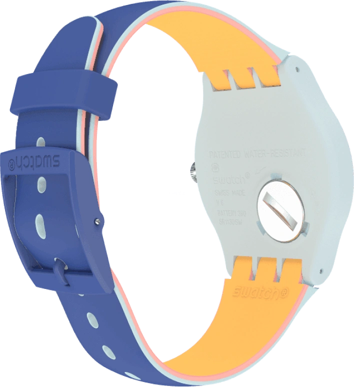 Swatch,Originals 41mm,41mm,Plastic,Blue,SUOS403