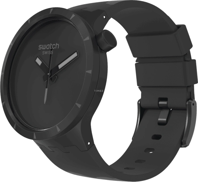 Swatch,THE BOLD 47mm,47mm,Bioceramic,Ceramic,Black,Quartz,Sapphire,Crystal Glass,Round,SB03B110