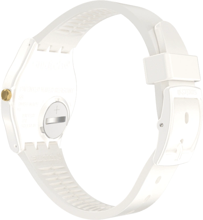 Swatch,Other 34mm,34mm,Plastic,White,Sapphire,Crystal Glass,GZ711