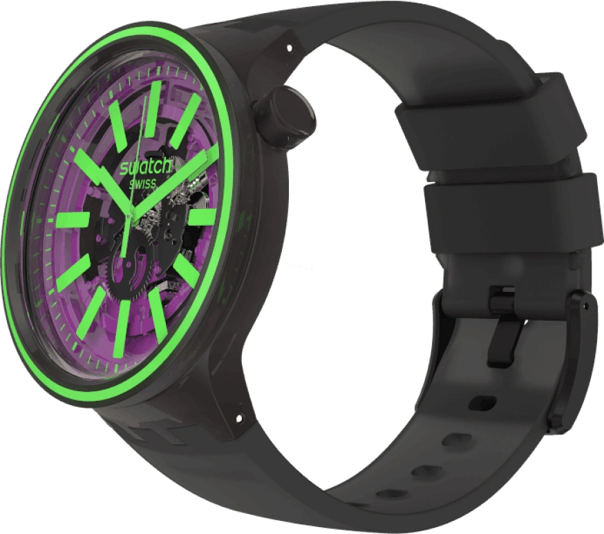 Swatch,THE BOLD 47mm,47mm,Plastic,Purple,SO27B113