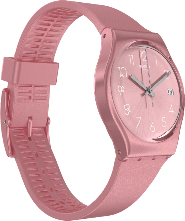 Swatch,Originals 34mm,34mm,Plastic,Pink,Sapphire,Crystal Glass,GP404
