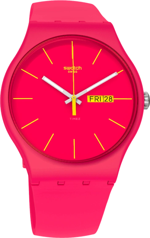 Swatch,CLASSIC ,Plastic,Red,SUOR704