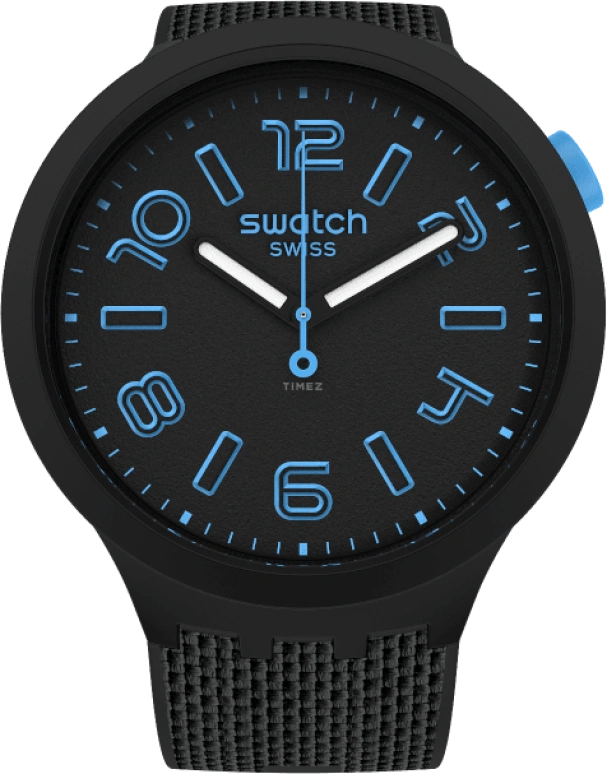 Swatch,THE BOLD 47mm,47mm,Plastic,Black,Sapphire,Crystal Glass,SO27B118