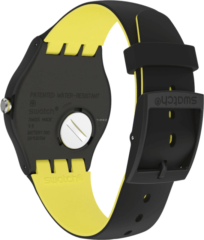 Swatch,Originals 41mm,41mm,Black,Sapphire,Crystal Glass,Open,SUOB184